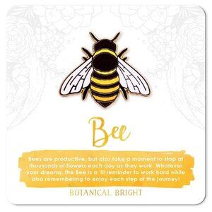 Bee Enamel Pin - Gold‎ Plated Garden & Nature Jewelry - Save the Bees Brooch